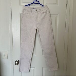 PacSun Mom Jeans – Size 24 / Size XS – Cream Corduroy – High Rise Straight Leg
